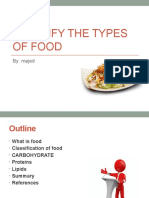 Classify Types of Food