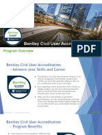 Bentley Civil User Accreditation: Program Overview