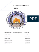 Ethiopian Technicaluniversty (ETU) : Entrepreneur