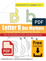 Letter B Do A Dot Marker Preschool Coloring Pages Free Printable For Kids Alphabet ABC PDF Nursery Book-01