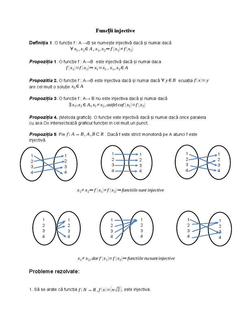 Funcții Injective | PDF