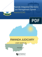 Rwanda Judiciary: User Manual