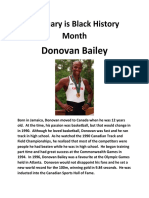 Black History Month - Donovan Bailey