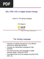 EEL 4783: HDL in Digital System Design: Lecture 2: The Verilog Language