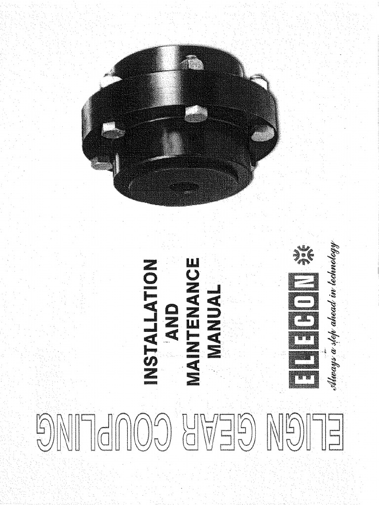 Elecon Coupling Manual PDF