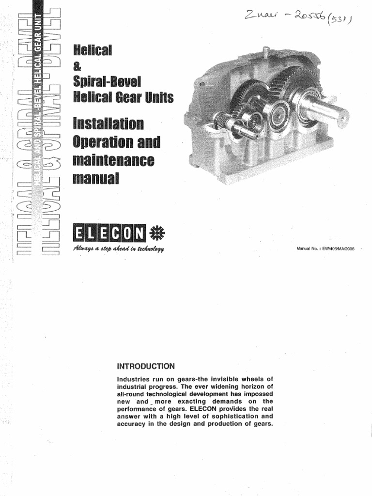 Elecon Gear Box Manual PDF
