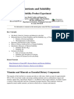 Nutrients and Solubility