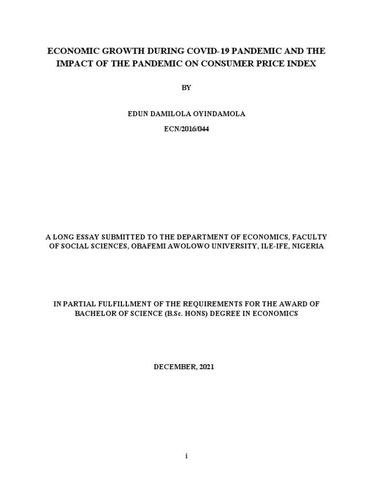 Economic Growth During Covid | PDF | Inflation | Consumer Price Index