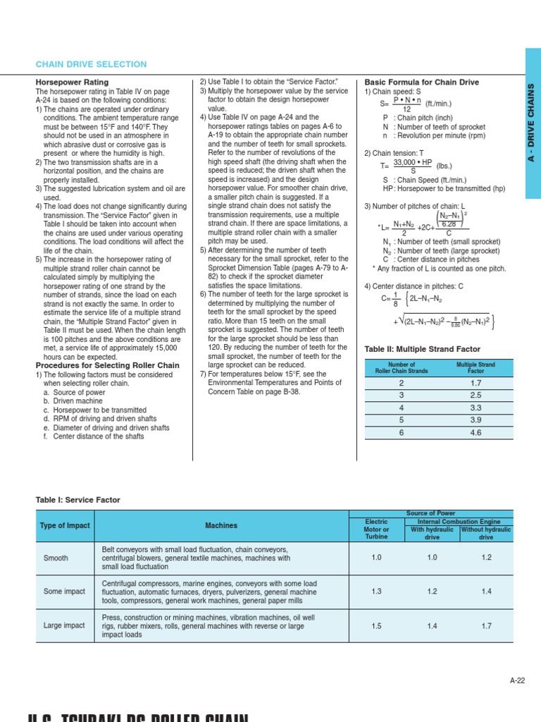 Chain Drive Selection | PDF