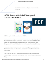 SIDBI expands MSME services through GAME partnership