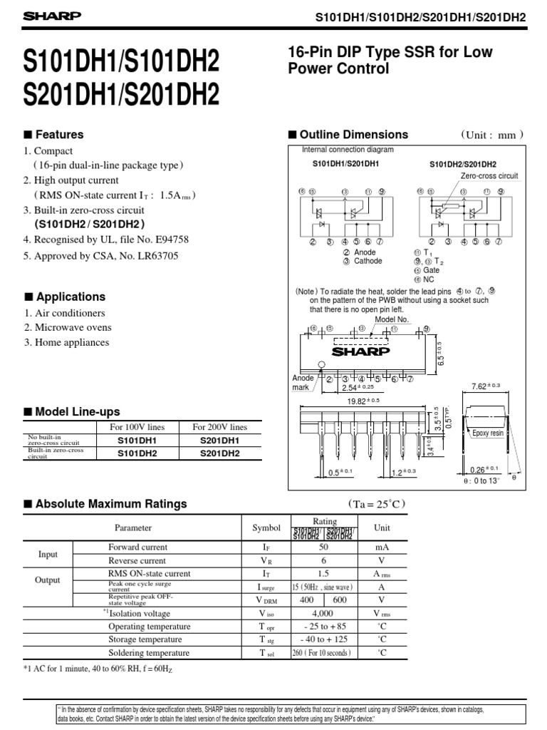 Sharp SSR Specifications and Features | PDF | Root Mean Square ...