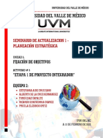 Universidad Del Valle de México: Seminario de Actualizacion 1 - Planeación Estratégica
