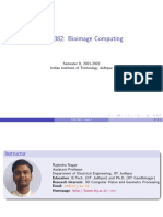 CSL7382: Bioimage Computing: Semester II, 2021-2022 Indian Institute of Technology Jodhpur