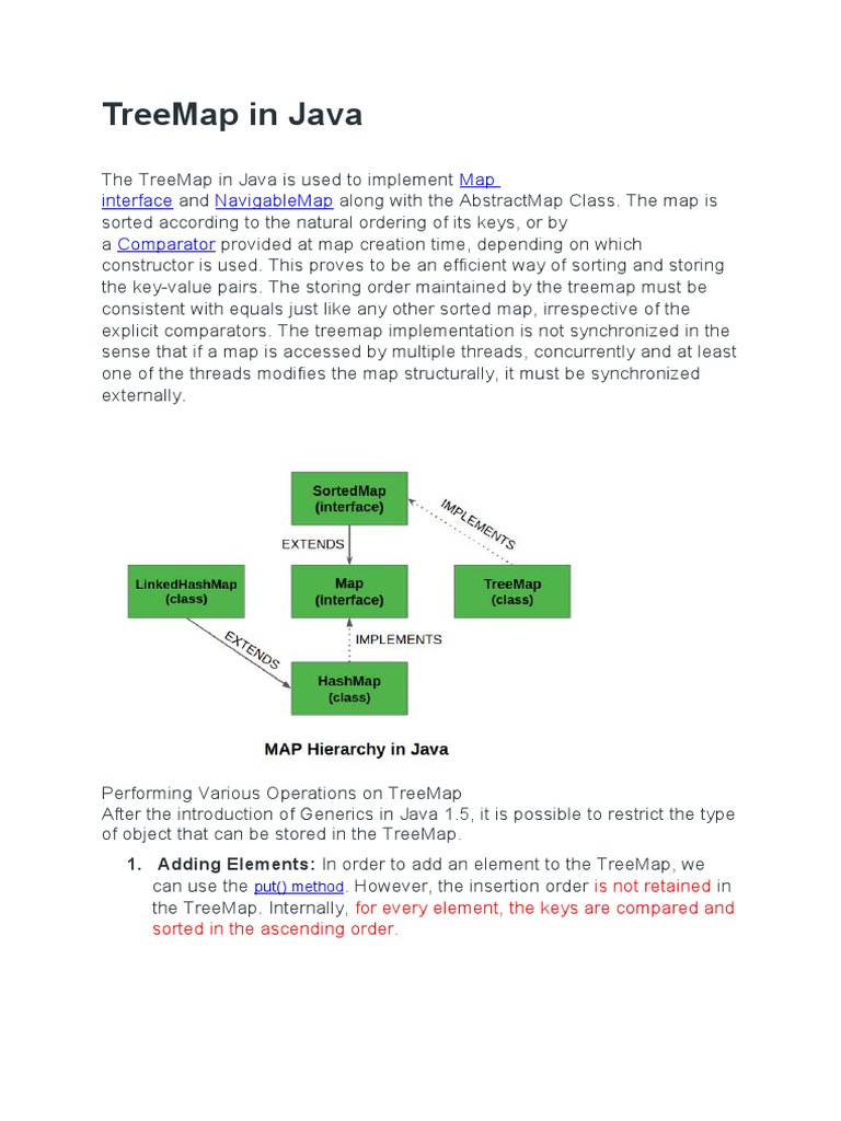 TreeMap in Java | PDF | Java (Programming Language) | Information ...