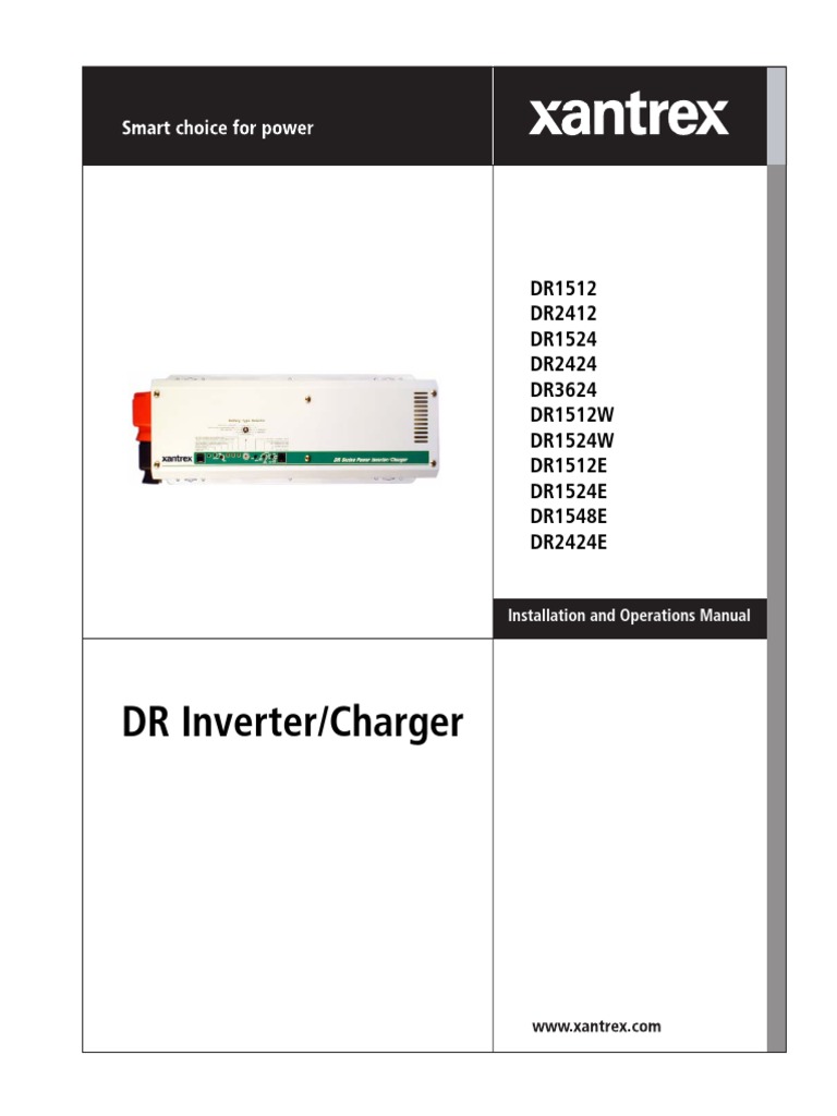 Xantrex Technology Dr2424 User Manual PDF Power Inverter Battery