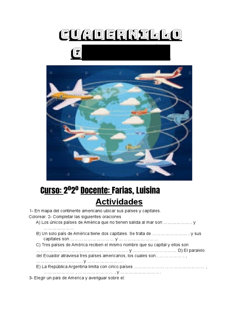 Cuadernillo de Geografía de América | PDF | Américas | Ciencias de la ...