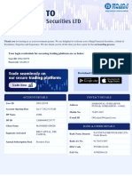 Your Login Credentials For Accessing Trading Platform Are As Below