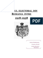 Sistemul Elecotral Din Romania, Intre 1918-1938