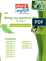 Bring My World To Life: 1A Unit 1