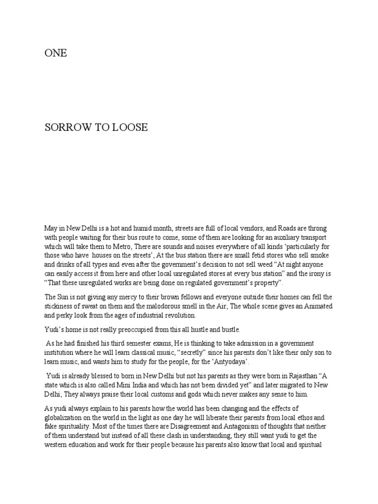 Yudi's Struggles in New Delhi's Chaos | PDF