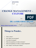 BUKC - Change Management - Chapter 9 - Culture