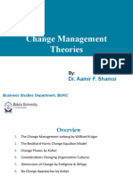 Change Management Theories: Dr. Aamir F. Shamsi