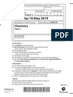 Thursday 16 May 2019: Chemistry