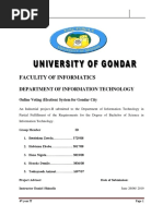 Online Voting (Election) System For Gondar City