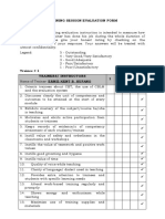 Training Session Evaluation Form