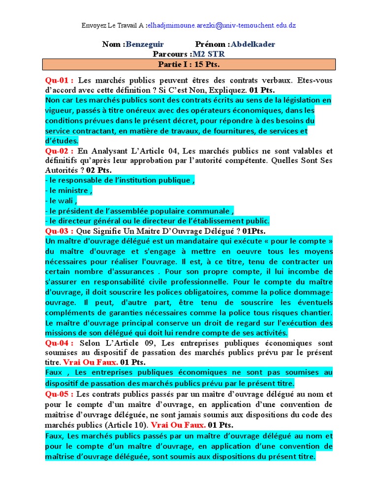 Analyse des Marchés Publics et Réglementation | PDF | Assurance