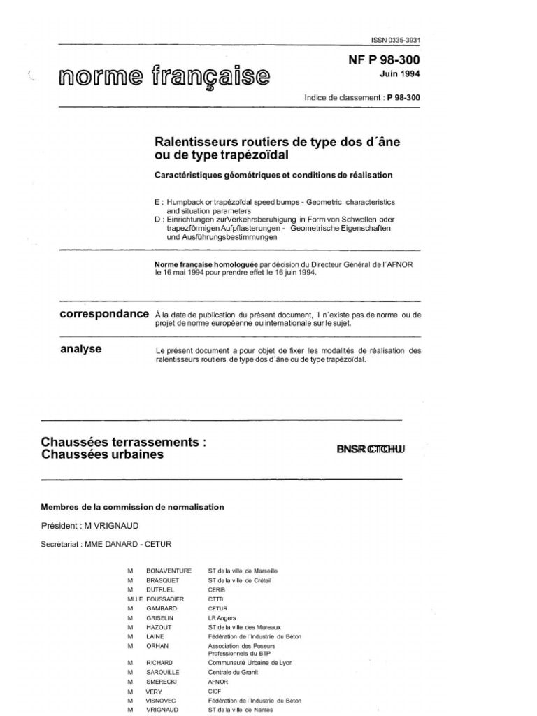 NF P98-300 | PDF