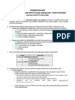 Teknis Perkuliahan Team Teaching PTA 2021-2022 Untuk Mahasiswa