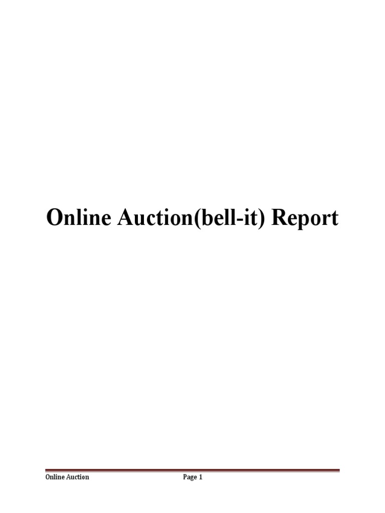 Online Auction System Project Report | PDF | Software Testing | Adobe ...