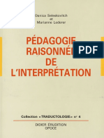 Pedagogie Raisonnée de L'interprétation