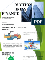 Introduction to Business Finance