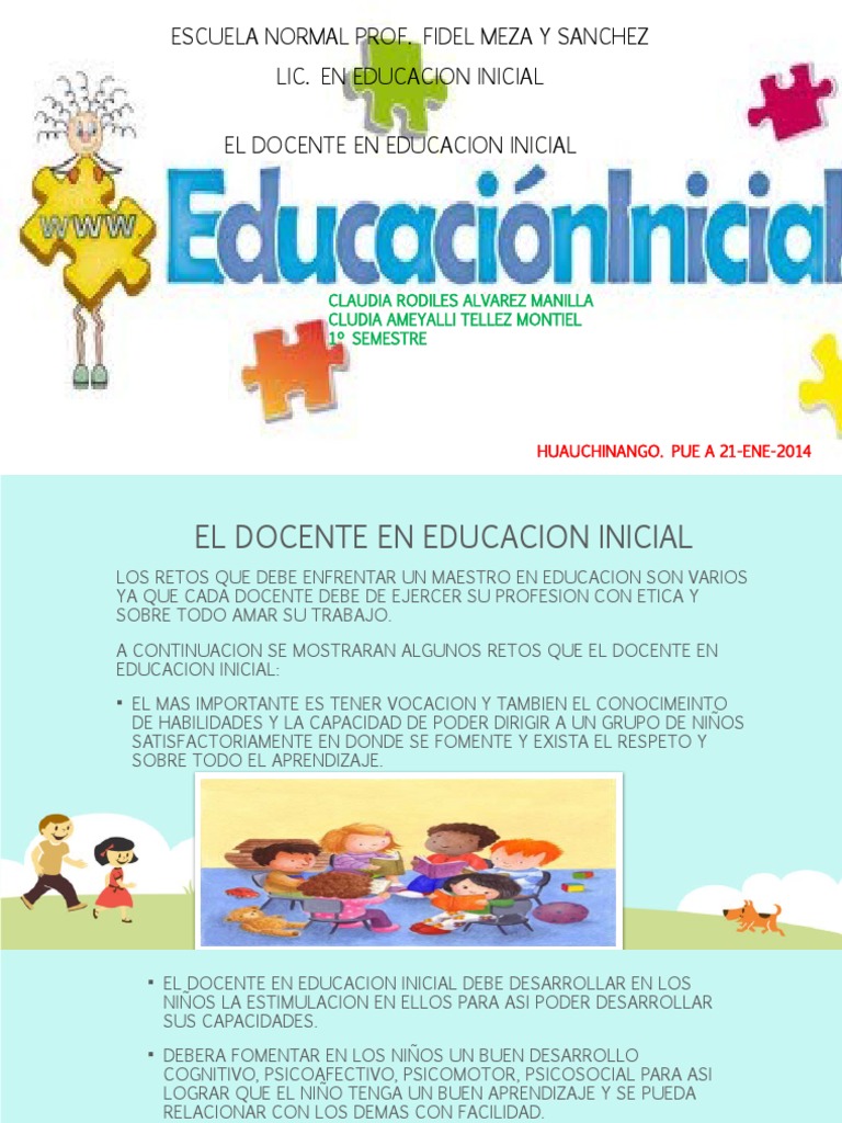 Retos del Docente en Educación Inicial | PDF | Educación de la primera ...
