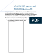 Experiment3-AM &DSB Spectrum and Demodulation Using MATLAB: Inset Your Code Here