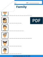 Family Worksheet Spelling