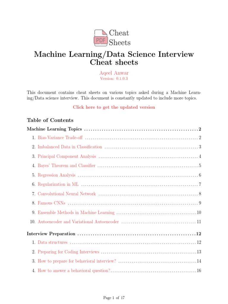DS Cheat Sheets | PDF | Eigenvalues And Eigenvectors | Variance