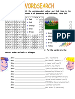 Colorful Wordsearch and Dialogue