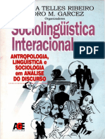 Branca Telles Ribeiro Pedro M. Garcez - Sociolinguística Interacional Antropologia, Linguística e Sociologia em Análise Do Discurso