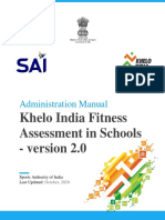 Administration Manual: Khelo India Fitness Assessment in Schools - Version 2.0