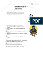 Quiz_Português - Ficha Formativa de Gramática - 8.º 9.ºanos