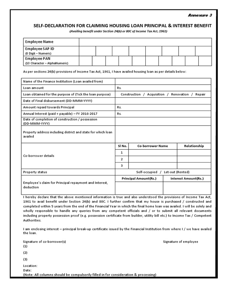 Interest Rebate On Joint Housing Loan