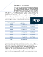 Presupuesto y Ejecucion Del 2017 Al 2019