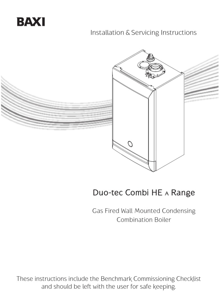 Baxi DuoTec HE a Installer Guide Water Heating Thermostat