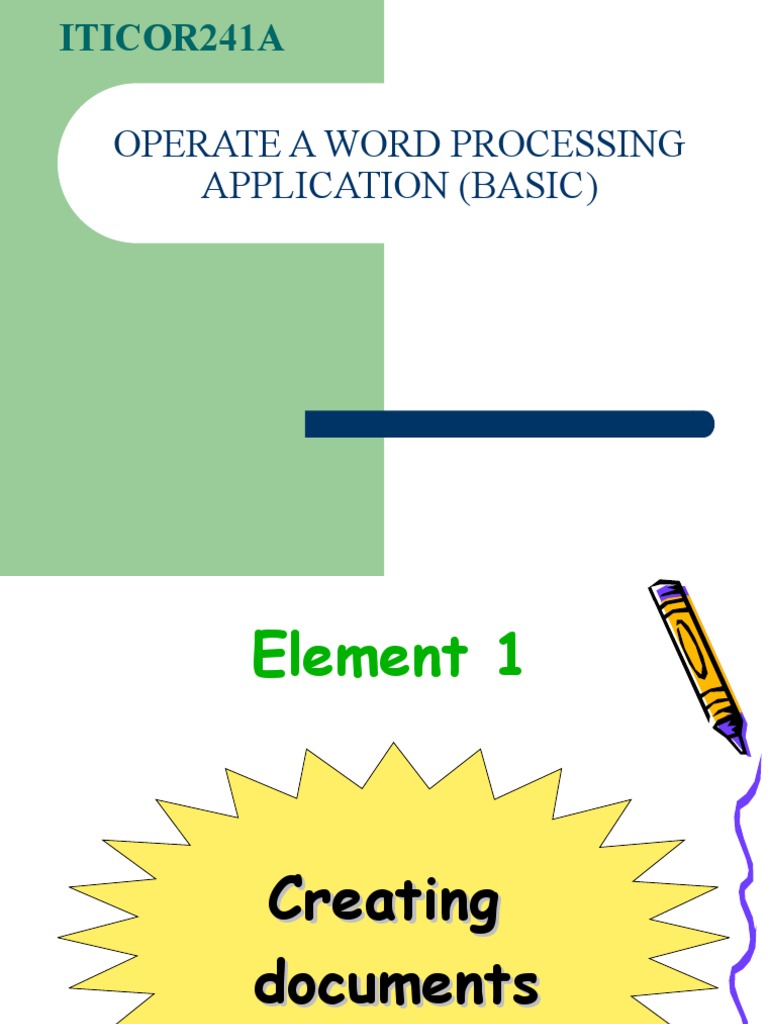 Operate A Word Processing Application (Basic) | PDF | Computer File ...