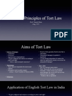 General Principles of Tort Law: Prof. Daniel Stein Aug, 2021