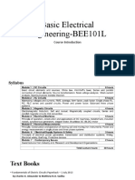 Basic Electrical Engineering-BEE101L: Course Introduction