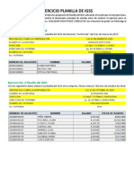 Ejercicios Planilla de Igss